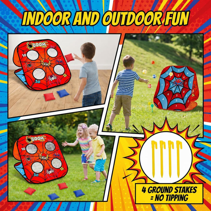 EagleStone 5-in-1 Wurfspiel Rot &amp; Spinne, Rot &amp; Spinne