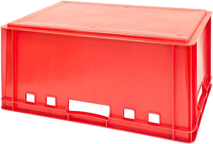 2 Stück E3 Fleischkisten Rot Kisten Eurobox Lebensmittelecht Metzgerkiste Box Aufbewahrungsbox Kunst