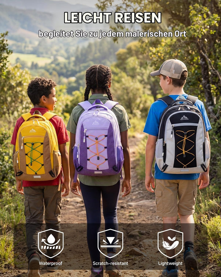 Amythe Outdoor Schulrucksack für Mädchen ab 6 Jahren, Wanderrucksack Kinder 1. - 5. Klasse, Wasserdi
