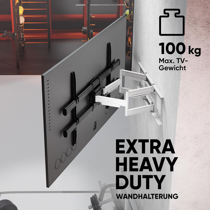 ONKRON TV Wandhalterung schwenkbar für 42-120 Zoll Fernseher bis 100 kg, TV Halterung ausziehbar, Fe