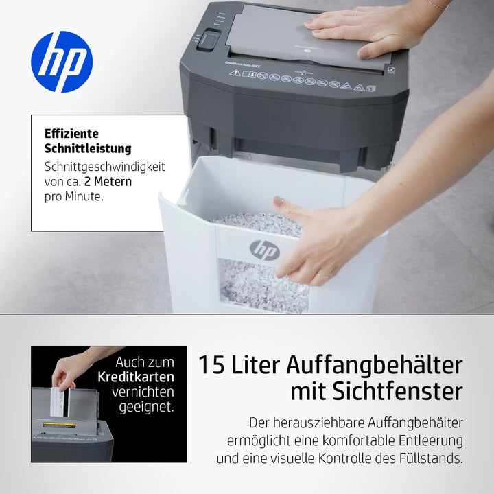 HP ONESHRED Auto 80CC White-Gray Shredder