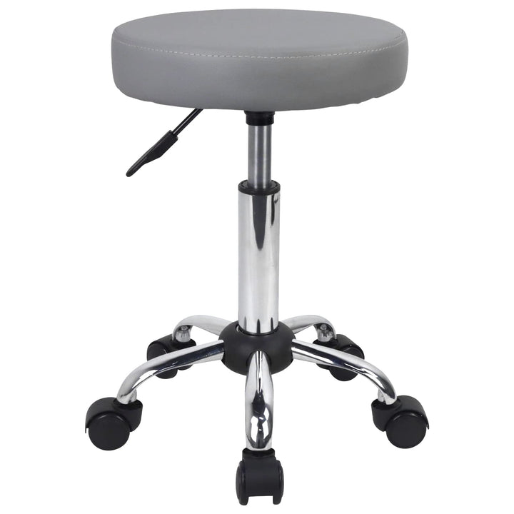 FURWOO Mehrzweck Rollhocker Rundhocker mit Rollen für Spa Verstellbarer Zeichenhocker (grau), Grau
