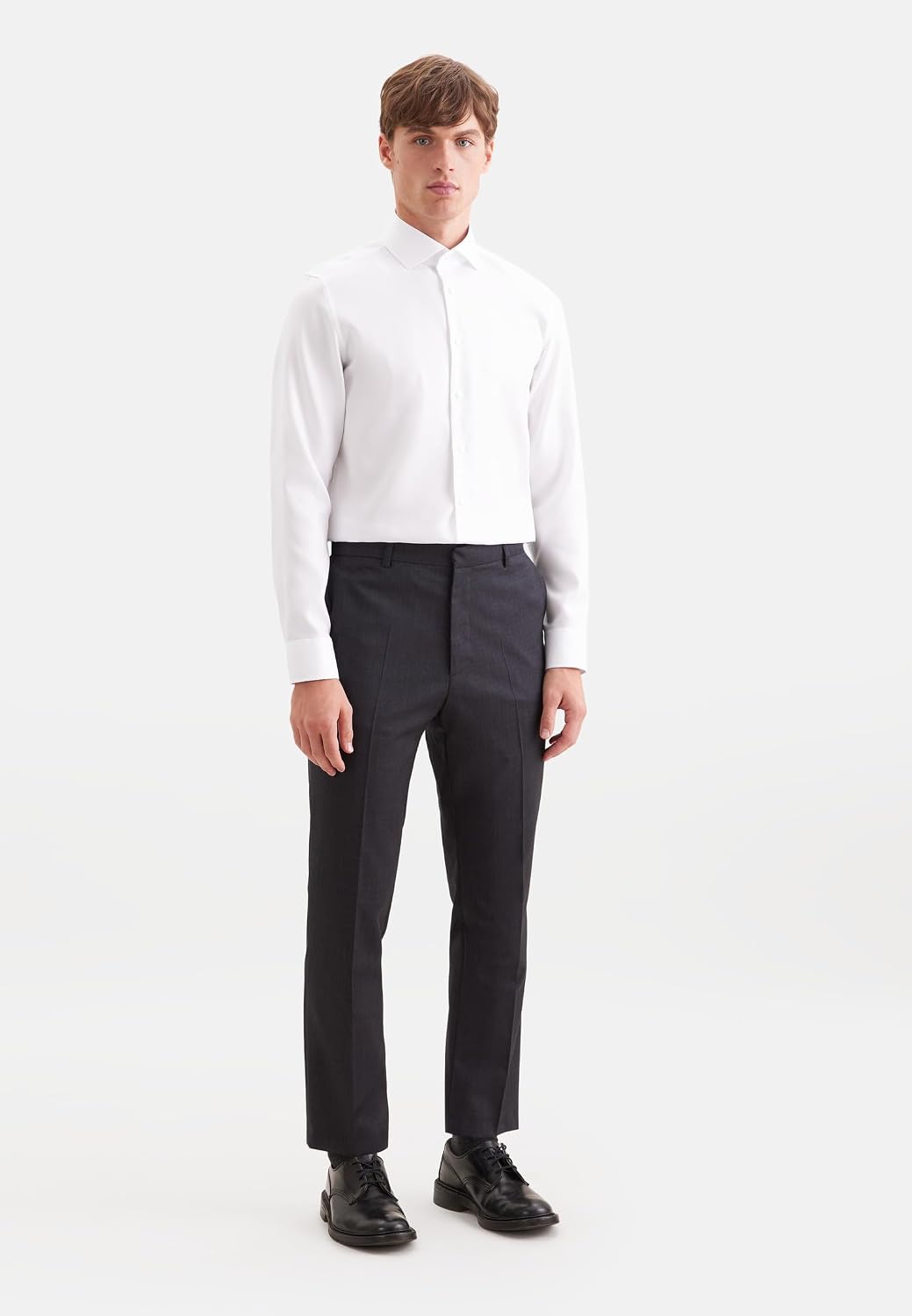 Seidensticker Herren Seidensticker Herren Business Hemd Shaped Fit – Bügelfreies Businesshemd, Weiss