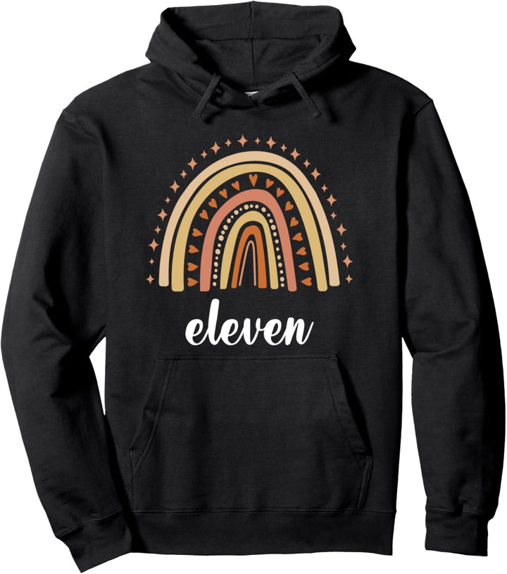 Orange Regenbogen Eleven Elf Jahre 11. Geburtstag Pullover Hoodie