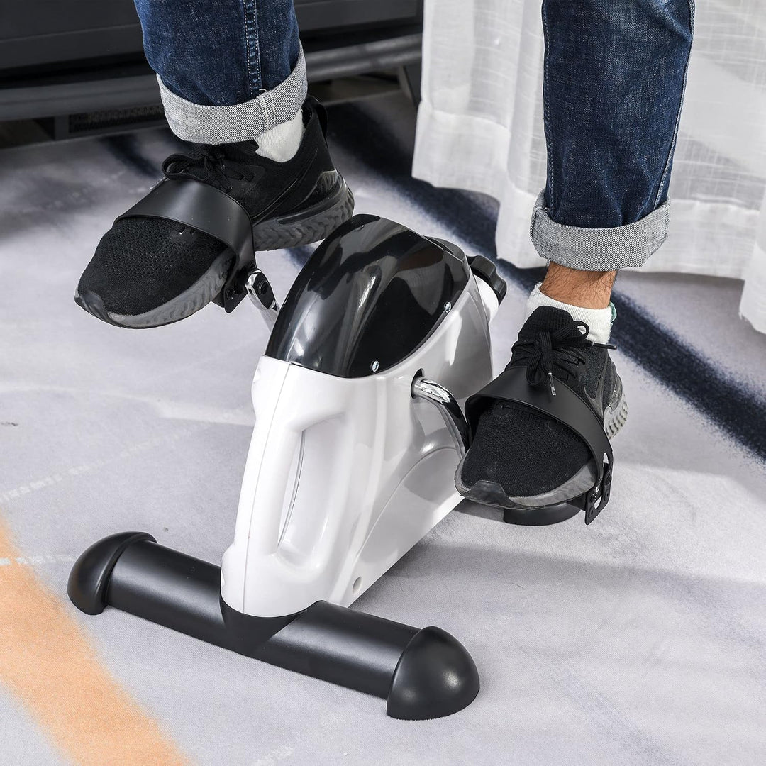 HOMCOM Mini Heimtrainer Fitnessbike Pedaltrainer mit LED Display 5 Modelle Arm und Beintrainer Fitne