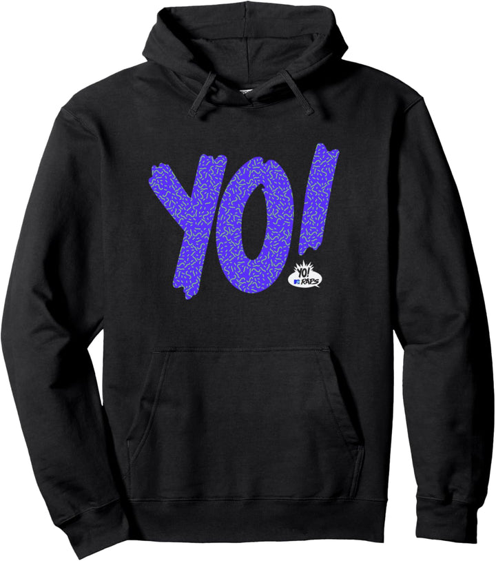 MTV YO RAPS Purple and Green Squiggle Logo V1 Pullover Hoodie