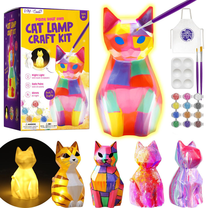 Katze Lampe Bastelset Kinder, Bastelset Mädchen 6 7 8 9 10 11 12 Jahre, Weihnachts Geburtstagsgesche