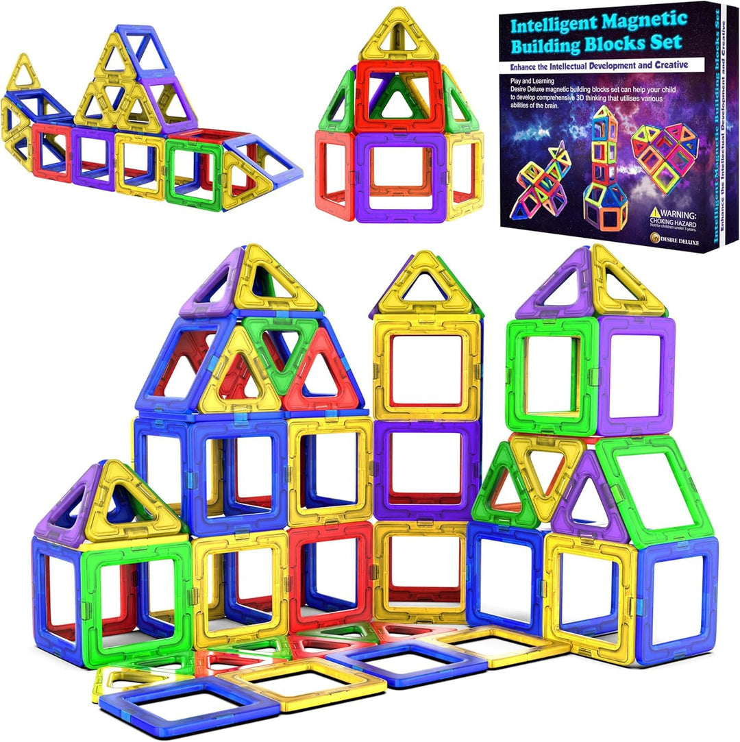 Desire Deluxe Magnetische Bausteine Magnet Montessori Spielzeug für Kinder 40PC Set Teilen ab 3 4 5