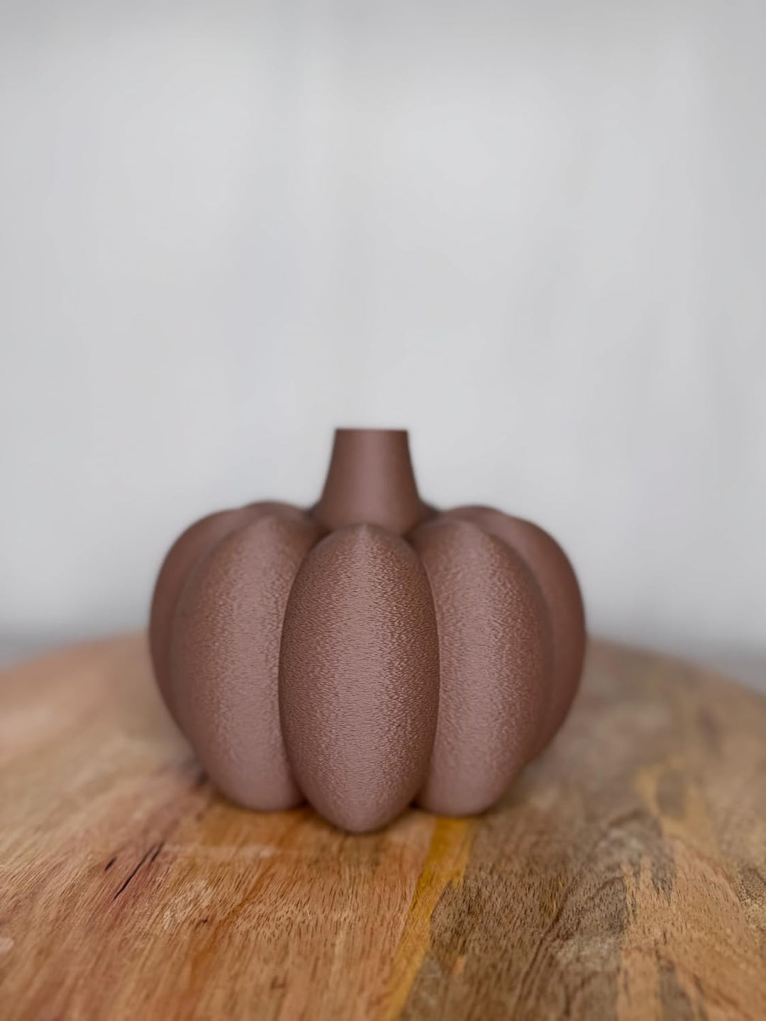 Generisch 3D gedruckte Kürbis Vase, Dunkelbraun, Dunkelbraun