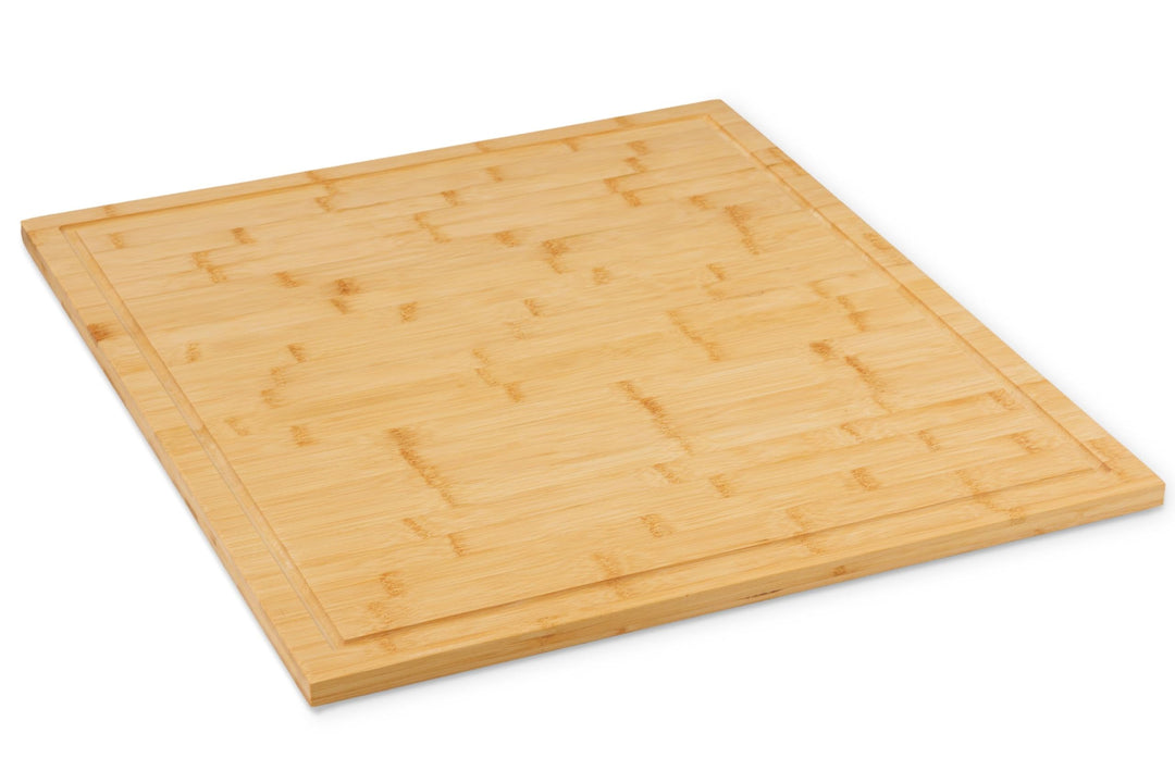 HeRo24 Schneidebrett aus Bambus 56×50 cm – grosses Küchenbrett als Herdabdeckung für Standard-Herdpl