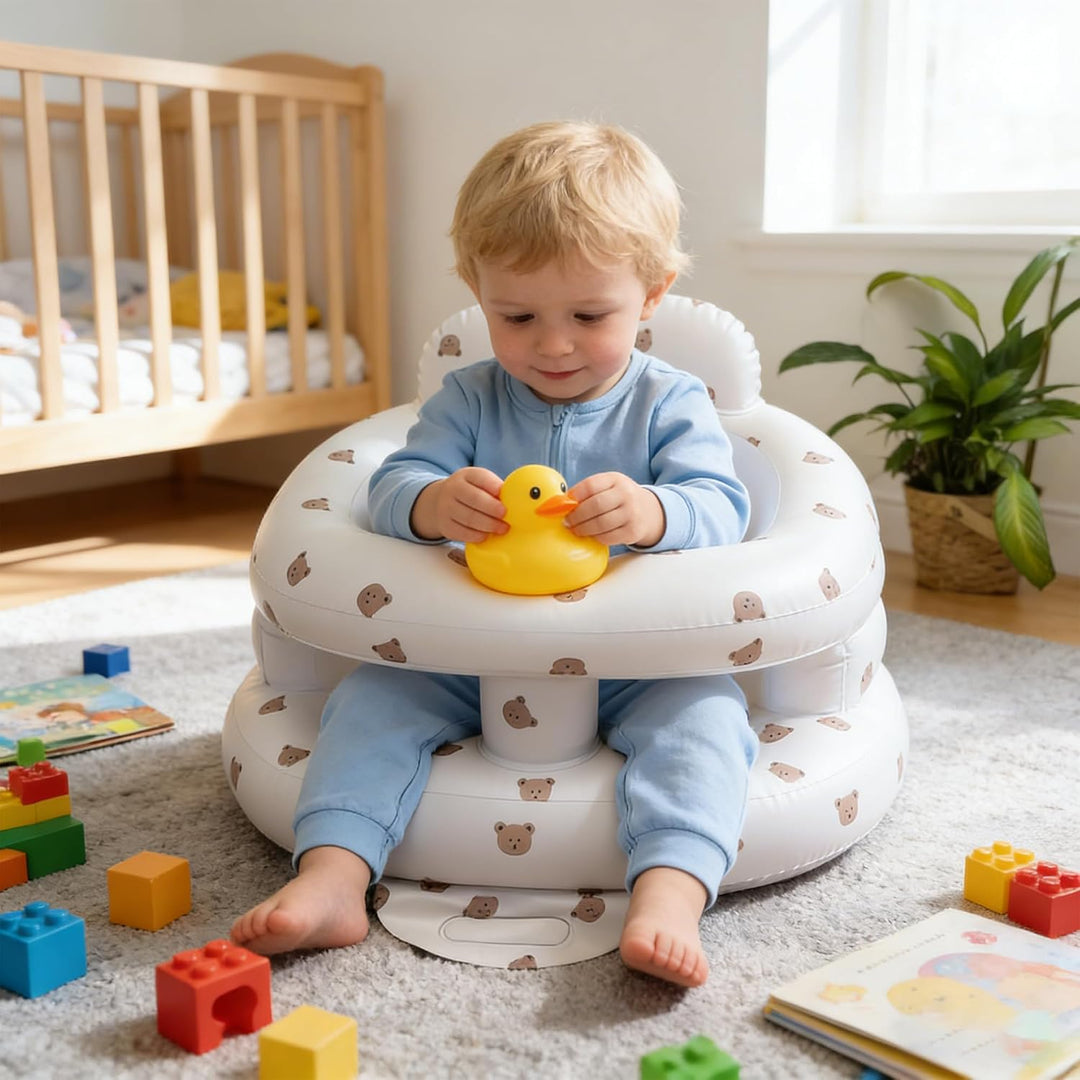Babysitz, Bodensofa, Vertikaler Aufblasbarer Stuhl, Fester Esstisch Für Kinder, Eingebaute Luftpumpe