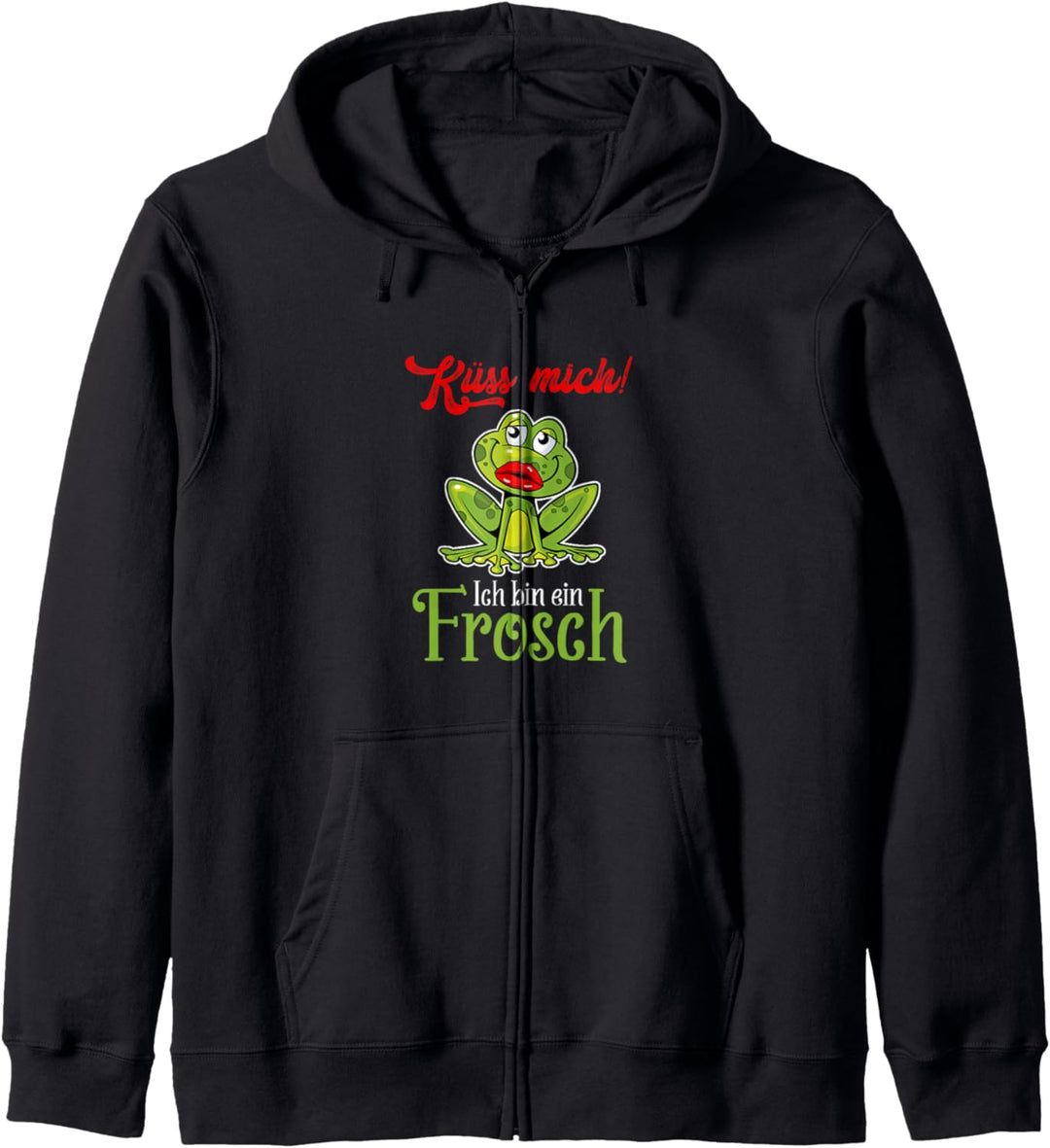 Ich Bin Ein Frosch Küss Mich Froschkönig Karnevalkostüm Kuss Kapuzenjacke
