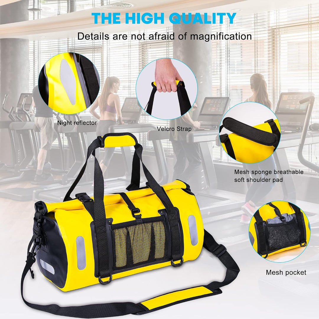 WILD HEART wasserdichte Tasche für Kajakfahren, Camping, Boot, Radfahren 20L 30L 40L 30L Gelb, 30L G