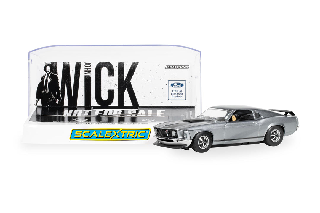 Scalextric C4497 John Wick Ford Mustang BOSS 429, Silber