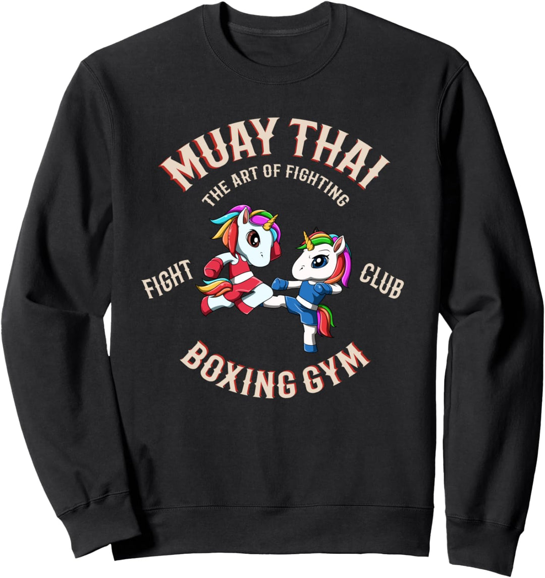 Niedliche Muay Thai Einhörner - MMA Fighting Thai Boxing Sweatshirt