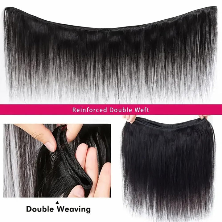 10A Human Hair Bundles One Single Silky Straight Bundles Human Hair for Black Women 10 Inch 100% Unp