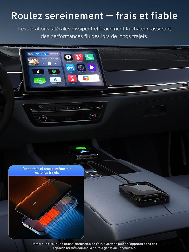 AI Box CarPlay/Android Auto Wireless Adapter, 4G+32G, Performance-Upgrade für Autos mit Kabel-CarPla
