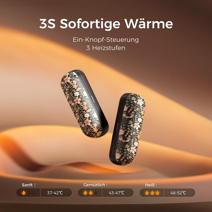 OCOOPA Handwärmer Taschenwärmer UT2S Mini, 5200mAh, Handwärmer Magnetisch Elektrisch 2er Set, Tasche