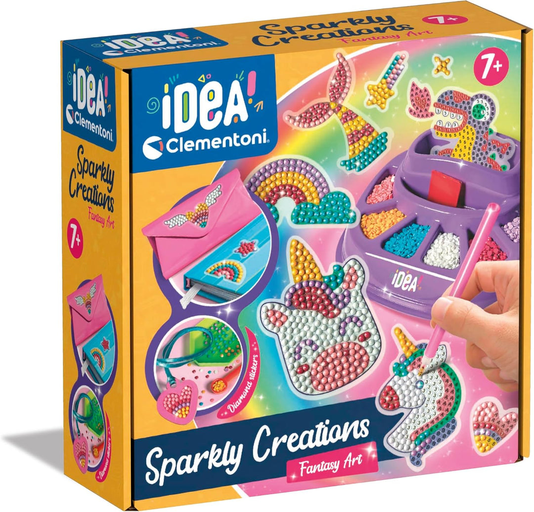 Clementoni Idea Fantasy Art und Pop Style, Diamond Art Kinder 7+ Jahre, 83218