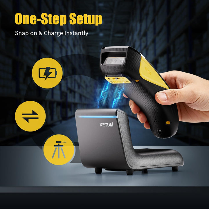 NETUM Barcodescanner Ladestation, kompatibel mit NETUM Bluetooth 2D Wireless Barcode Scannern CS7501
