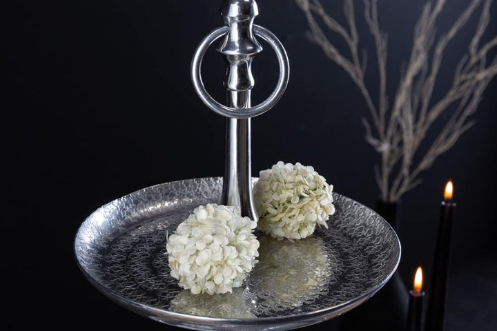 Etagere ORIENT - 65cm - silber - Metall-Aluminium-Legierung Unikat 65 cm, 65 cm