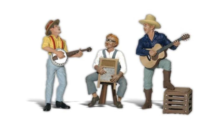 Woodland Scenics A2546 Western Band mit Banjo Gitarre Waschbrett washboard Pickin&