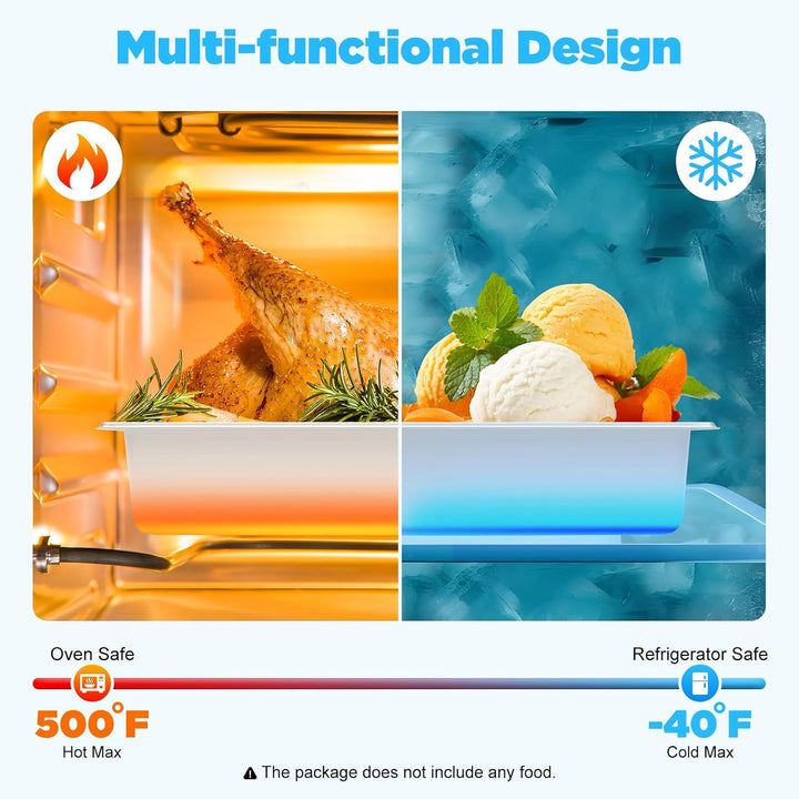 4 Stück Chafing Dish Speisenwärmer Profi Set Gastronormbehälter Warmhaltebehälter Edelstahl für Buff