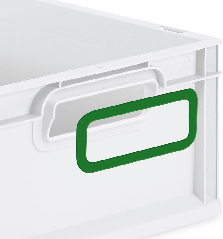 SparSet 5x Eurobox NextGen Color | HxBxT 22x40x60cm | 44 Liter | Griffe grün offen | Verstärkter Bod