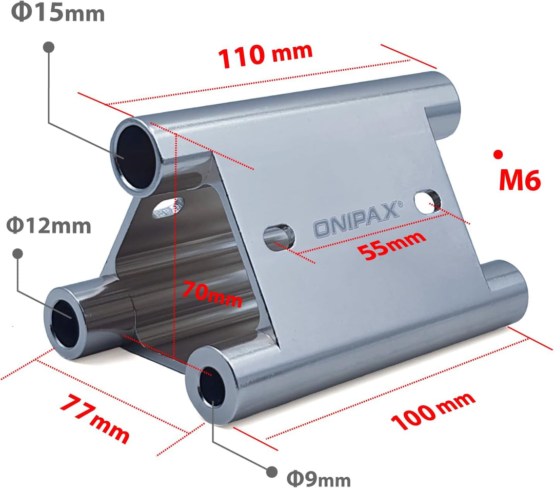 ONIPAX Triangle Bike Gabel Mount Hitch Rack; für 15 mm x 110 mm, 12 mm x 110 mm, 9 mm x 110 mm 110 m