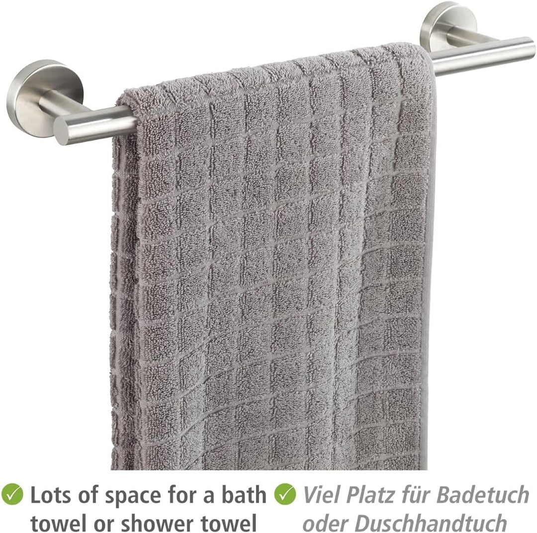 WENKO Badetuchstange Mod. Bosio Matt, Langer Handtuchhalter mit viel Platz für Badetücher, Duschtüch