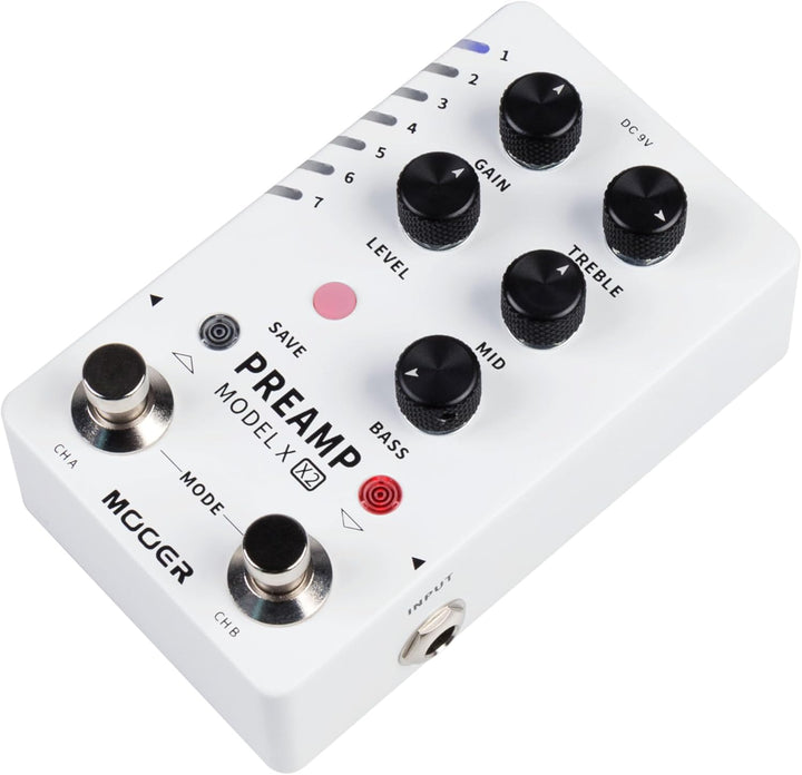 Mooer Preamp Model X2 - Dual-Channel Digital Preamp Pedal