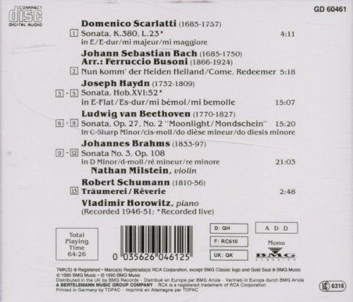 Horowitz-Collection, Audio-CD
