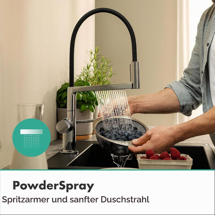 hansgrohe Talis Select M54 PowderSpray - Küchenarmatur mit Brause ausziehbar, SemiPro, 3 Strahlarten