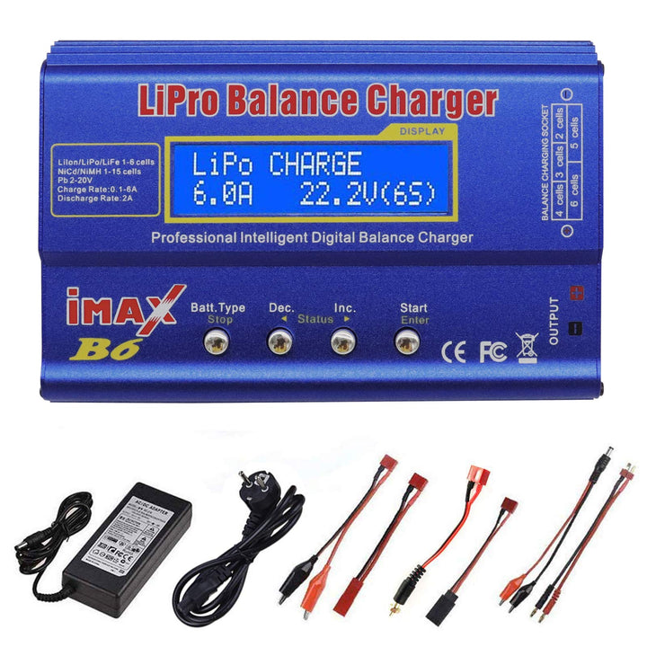 RUIZHI Lipo Ladegerät, 80W 6A Professional Balance High Power Ladegerät fü für LiPo/Li-Ion/Life (1-6