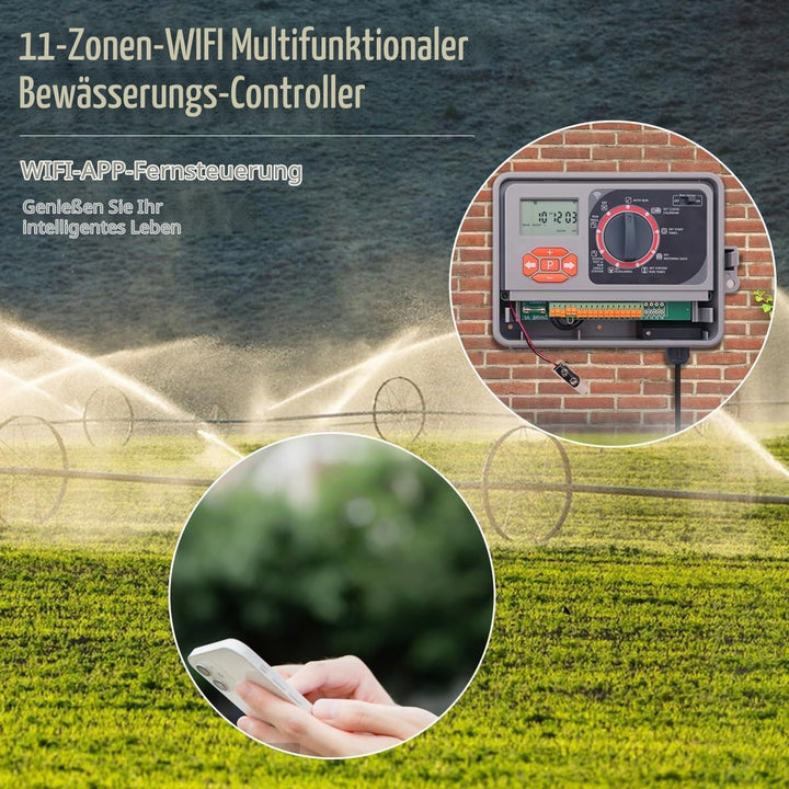 WiFi Professionell Automatischer Bewässerungscomputer Bewässerungssystem mit EU Standard Transformat