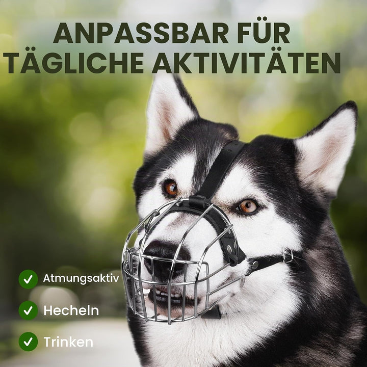 BRONZEDOG Hundemaulkorb Verstellbar Robustes PVC/Metalldrahtkorb für Grosse und Sehr Grosse Hunde mi