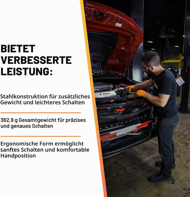 Mishimoto MMSK-BK Gewichteter Schaltknauf Schwarz, Schwarz
