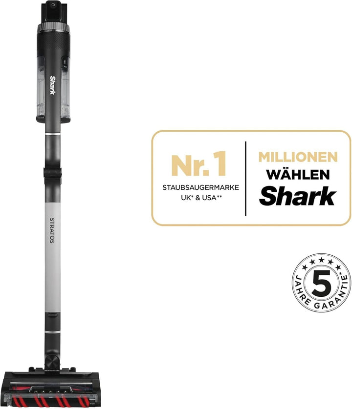 Shark Stratos kabelloser Akku-Staubsauger, PowerFins Plus, 120 Min Laufzeit, Anti-Hair-Wrap- &amp; Clean