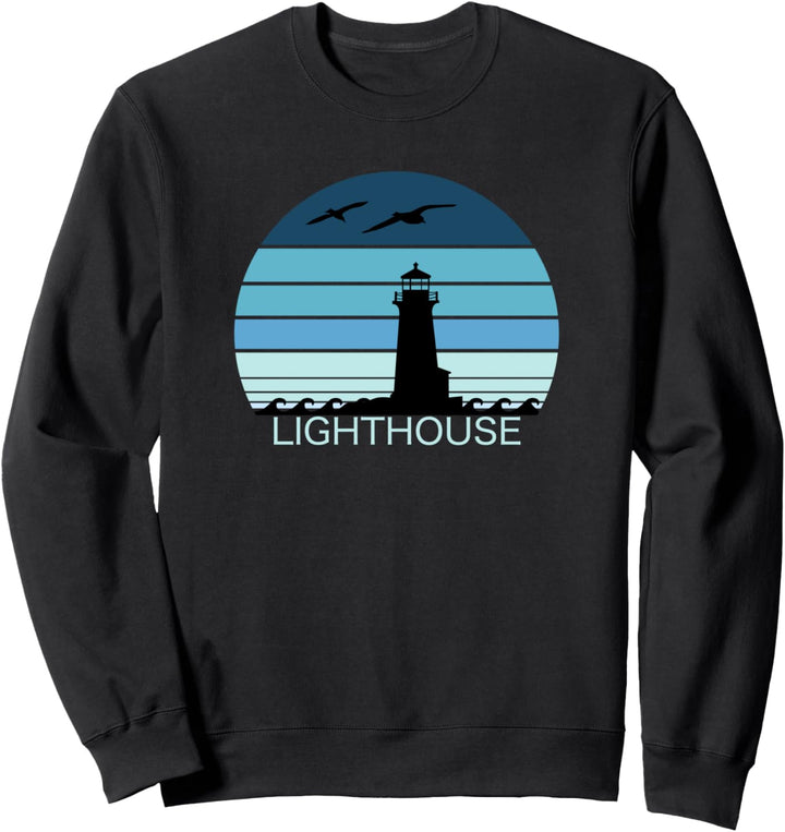 Leuchtturm mit Möwen am Meer Leuchtturm Sweatshirt