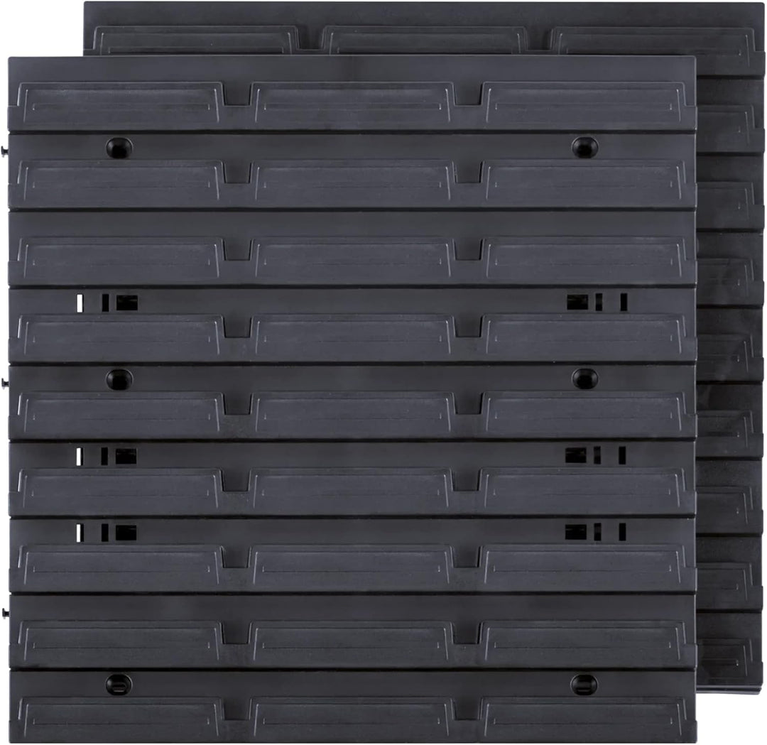 BirnePower Werkzeugwand KOR3 Set, 2 Panele mit 30 Stapelboxen, Wandregal für Werkstatt &amp; Garage, Sic