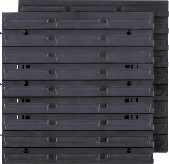 BirnePower Werkzeugwand KOR3 Set, 2 Panele mit 30 Stapelboxen, Wandregal für Werkstatt &amp; Garage, Sic