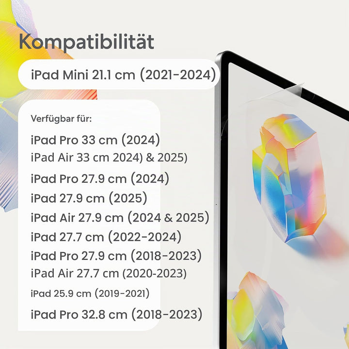 Paperlike 2.1 (2 Stück) für iPad Mini 8,3" (2021) - Transparente Folie zum Schreiben und Zeichnen wi