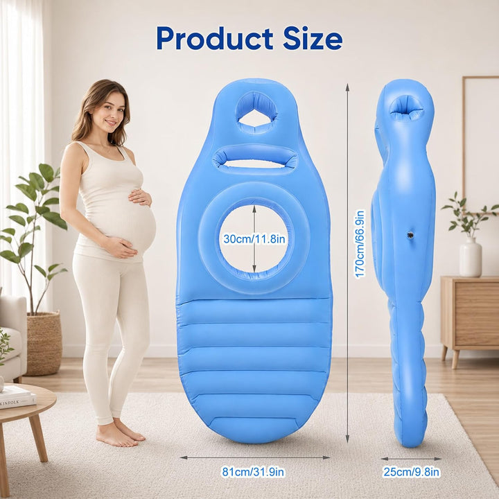 Aufblasbares Schwangerschaftskissen, Yogamatte Für Schwangere Mit Loch, Bequeme Beflockte Luftbett f