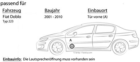 Lautsprecher Boxen Kenwood KFC-S1756-16,5cm Koax Auto Einbauzubehör - Einbauset passend für FIAT Dob