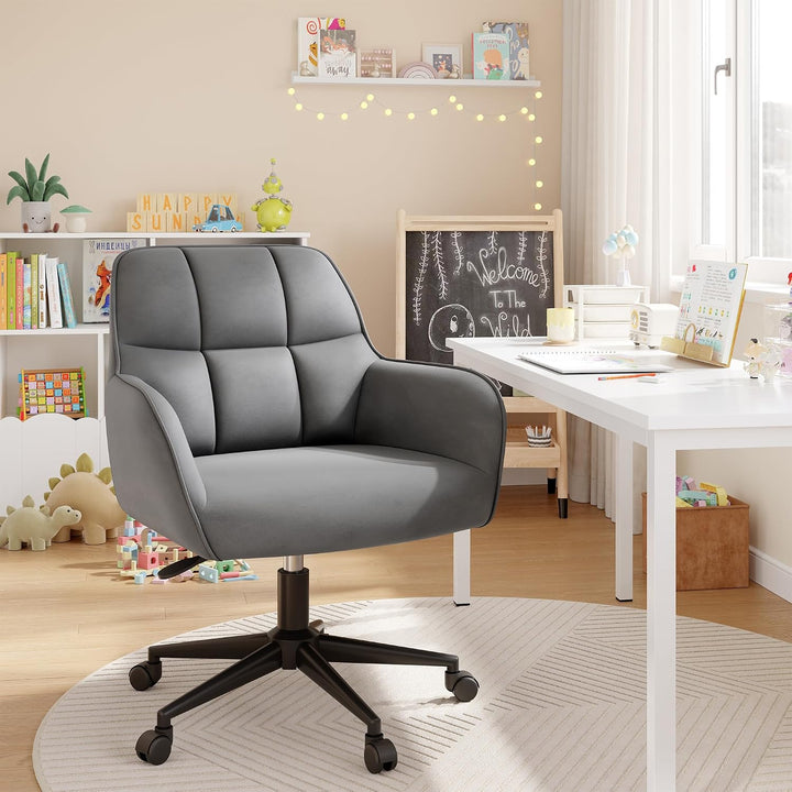 YOUDENOVA Schreibtischstuhl, Drehstuhl mit Rollen, Schminkstuhl Höhenverstellbar, Homeoffice Stuhl,