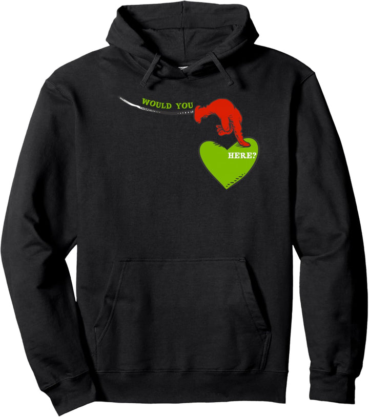 Dr. Seuss Green Eggs and Ham "Would You Here?" Pullover Hoodie