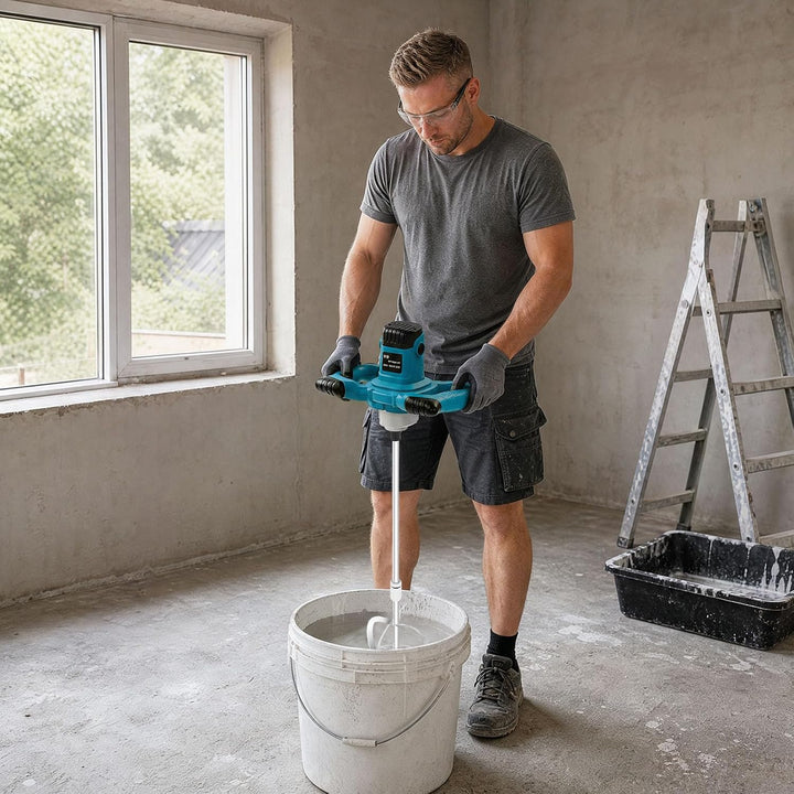 Rührwerk Mörtelrührer 1400W, Mörtel Rührgerät Elektrischer Betonmischer