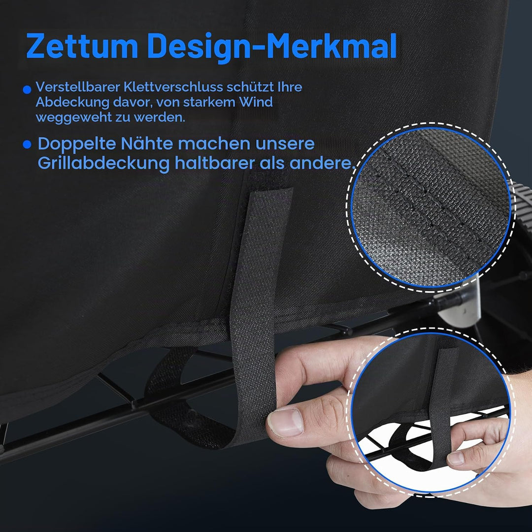 Zettum Kugelgrill Abdeckung Grill - 600D Oxford Holzkohle Abdeckhaube Grill für Weber 47 CM Barbecue