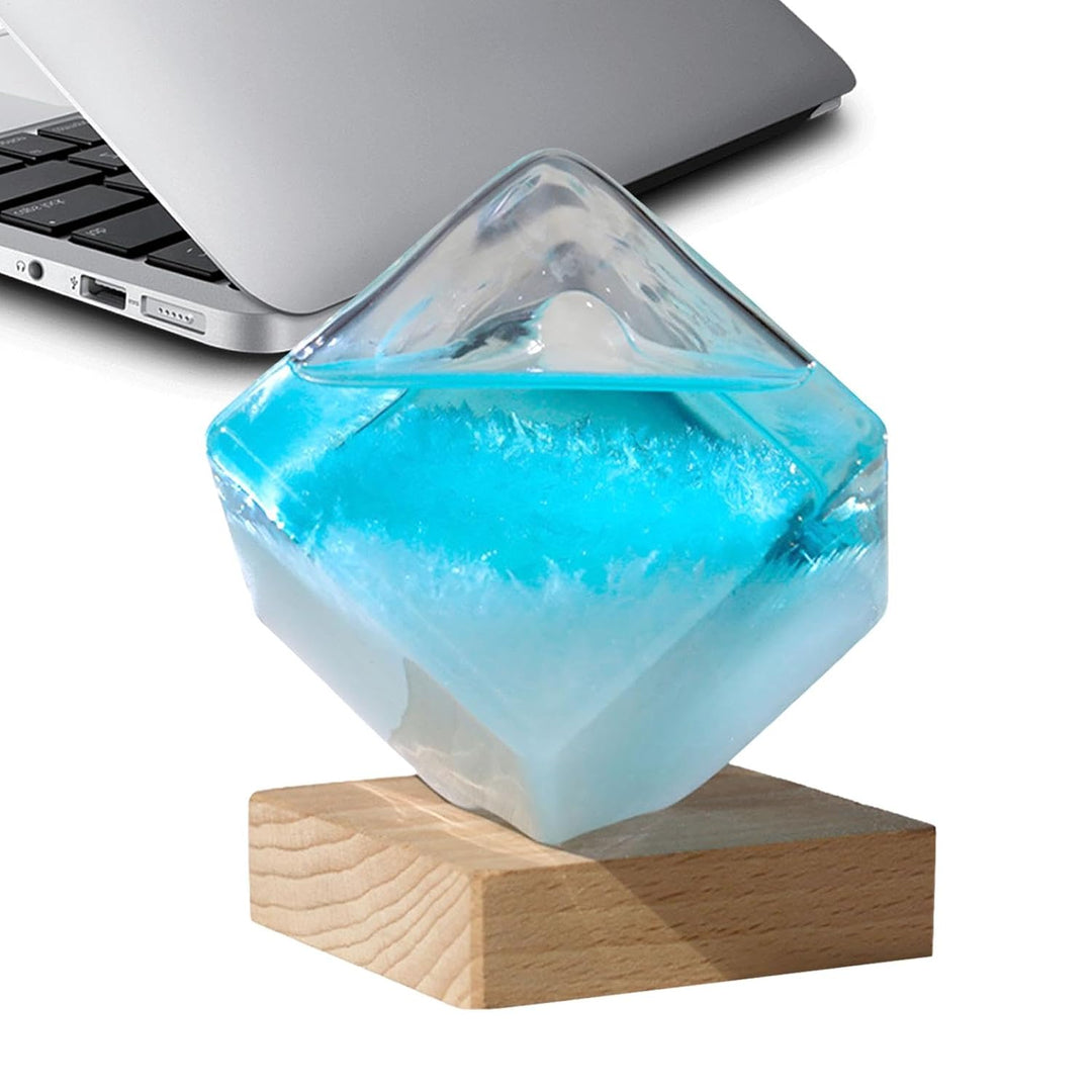 Sturm Glass Wetterstation, Sturm Glass Wettervorhersager,Sturmglas Wettervorhersageglas 8cm Wettervo