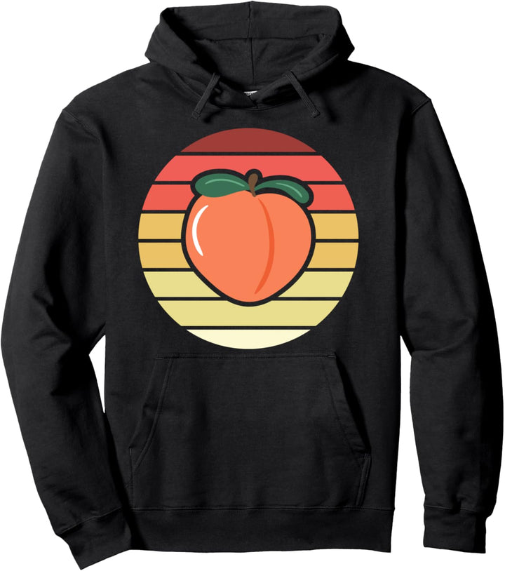 Retro-Pfirsich Pullover Hoodie